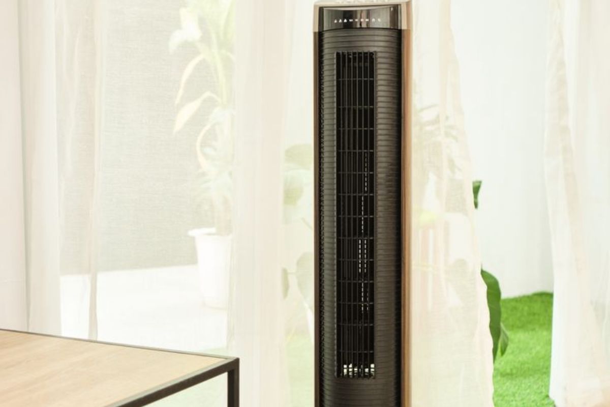 black cooling appliance in room