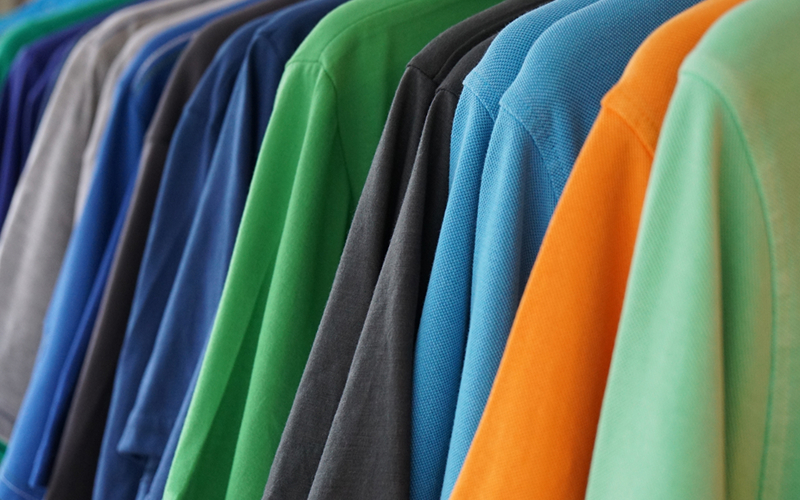 Different colors of Lifeline polo shirts
